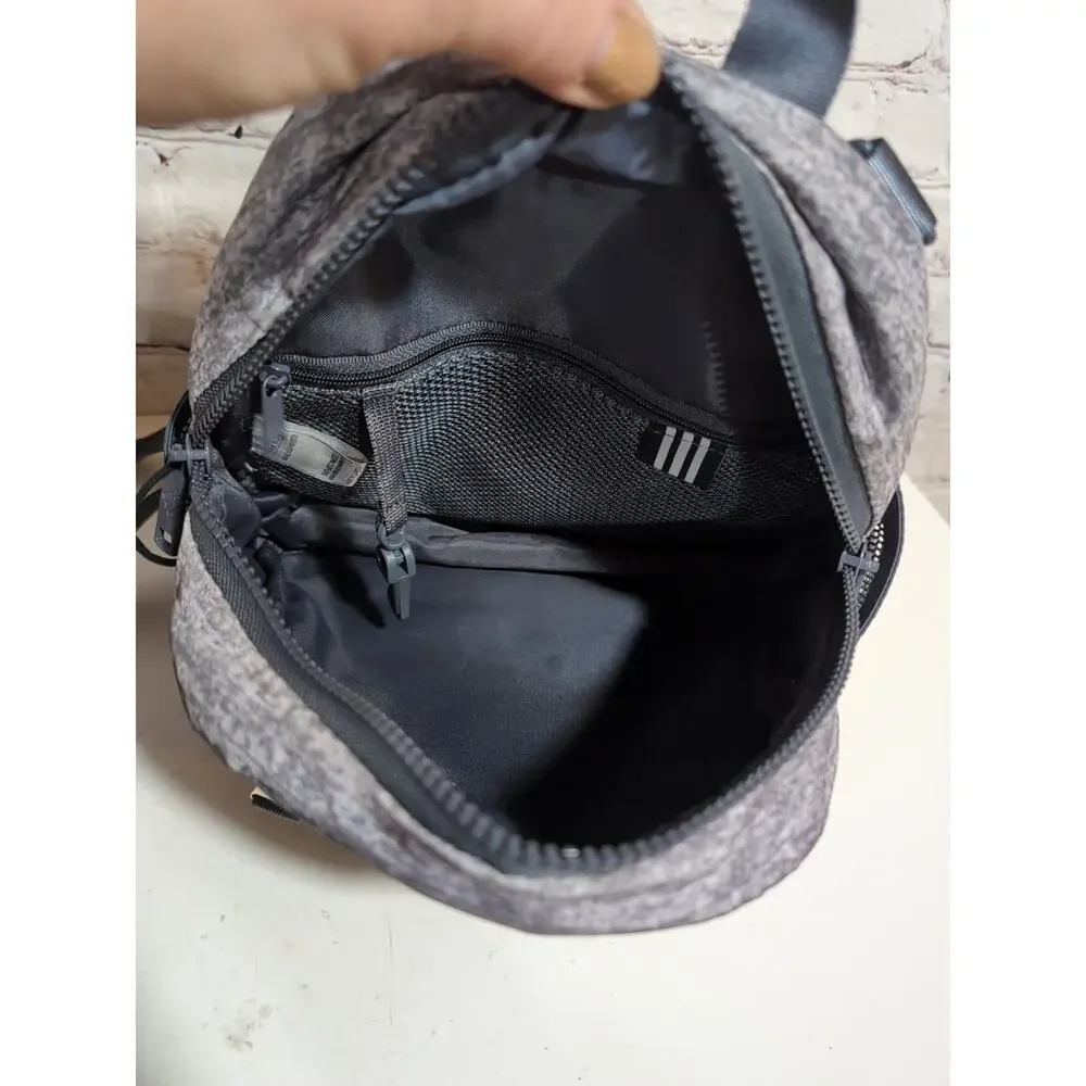 Adidas Linear Mini Backpack Heathered Gray Adidas Travel Bag Adjustable Straps